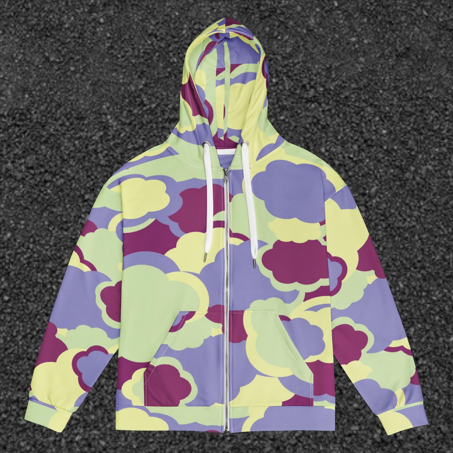 “Cloud Camo” Print Zip Hoodie