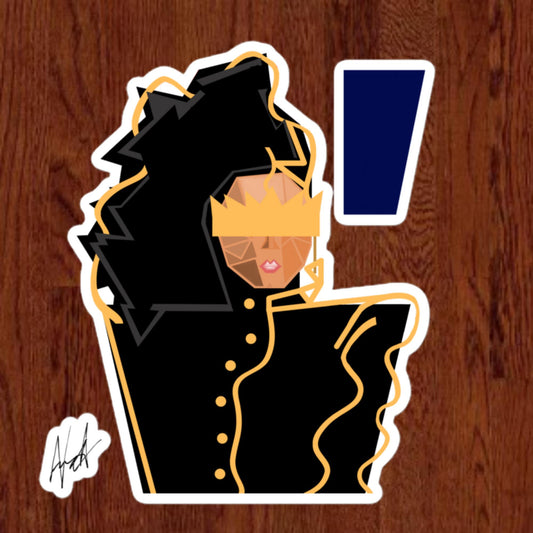 "W x Janet" Sticker